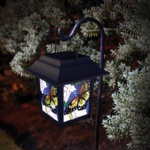 Solar butterfly lantern stake
